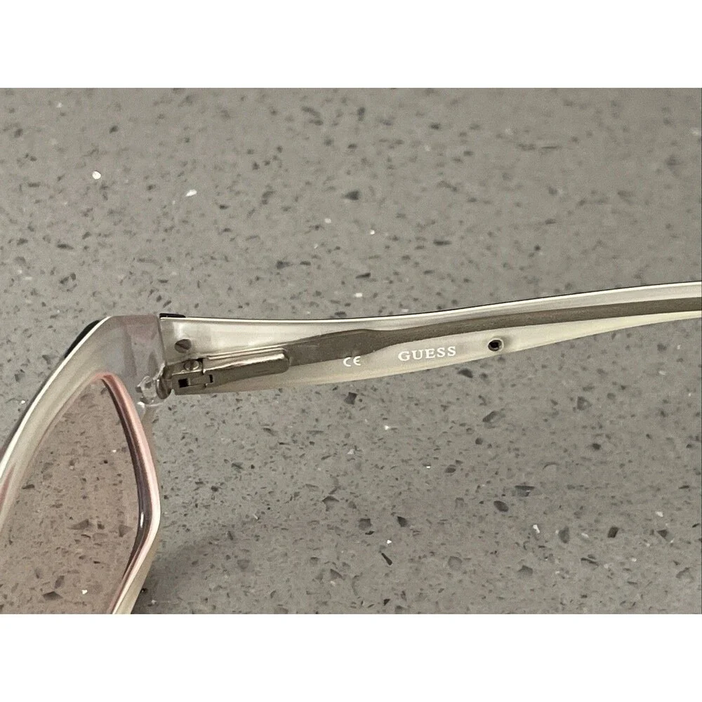 GUESS GU2261 BLK WHT Eyeglasses FRAMES ONLY BLACK/WHITE Plastic 51-17-130 Full